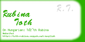 rubina toth business card